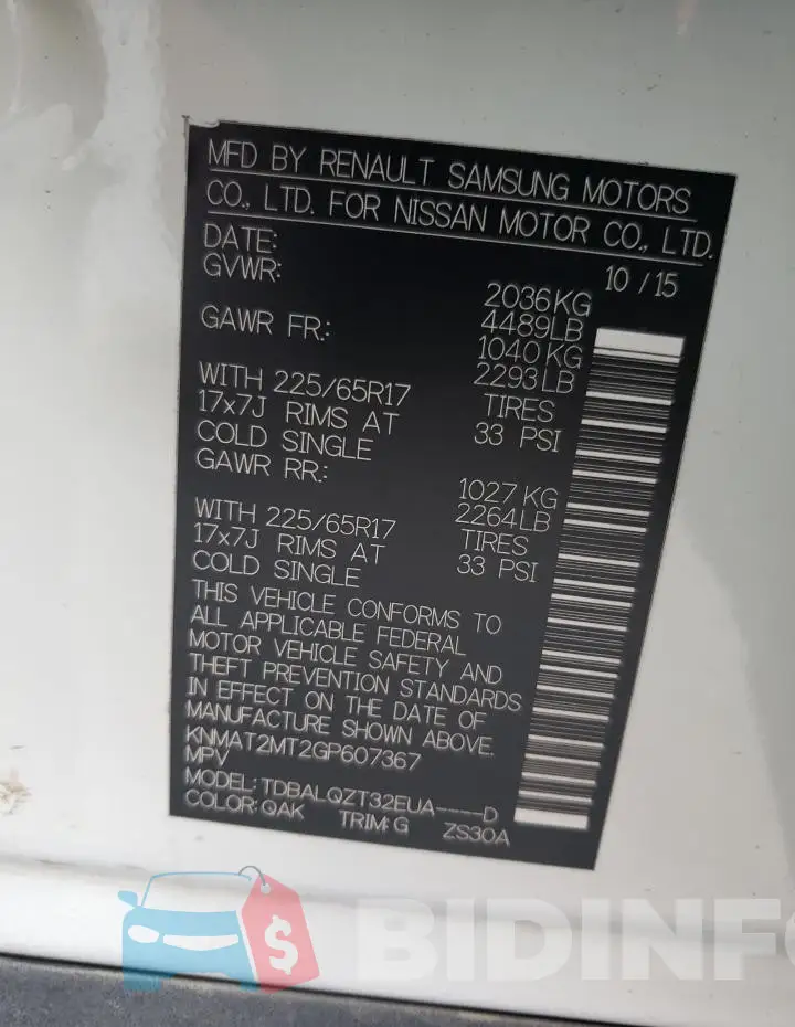 KNMAT2MT2GP607367 Photo# 13