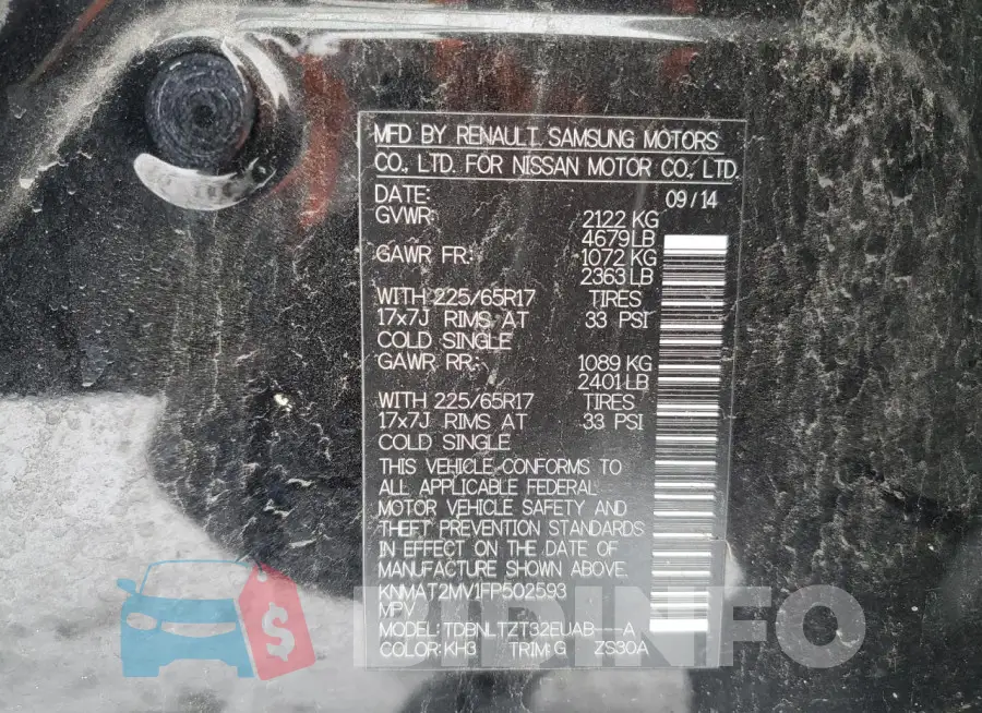 KNMAT2MV1FP502593 Photo# 13