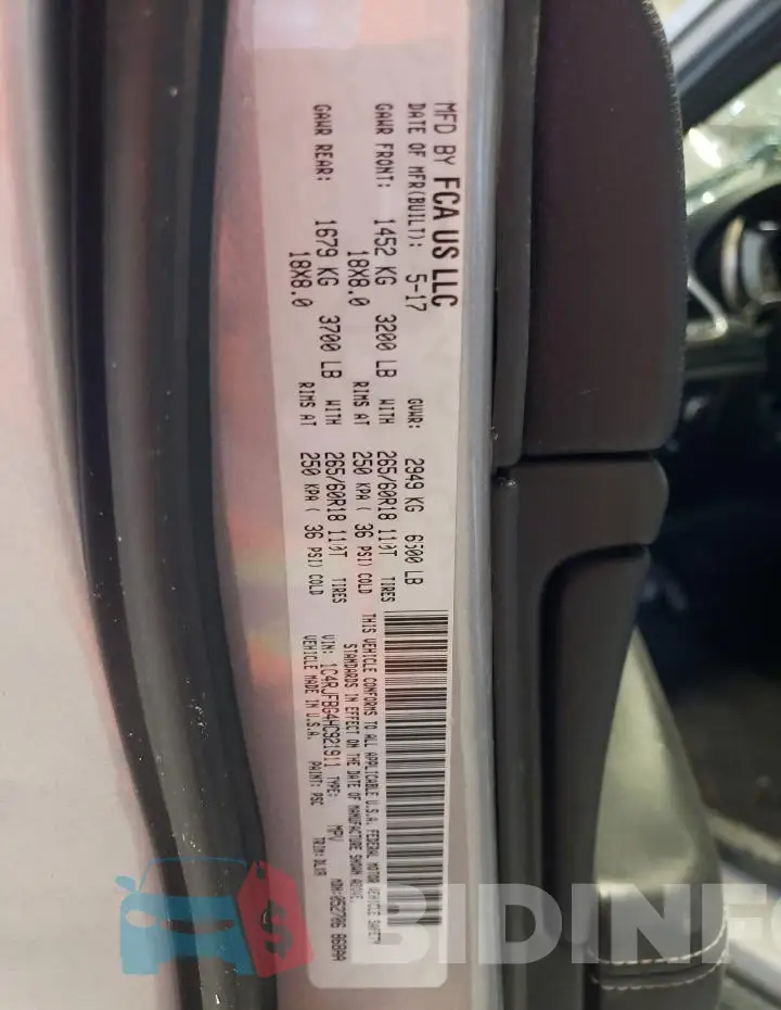 1C4RJFBG4HC921911 Photo# 12