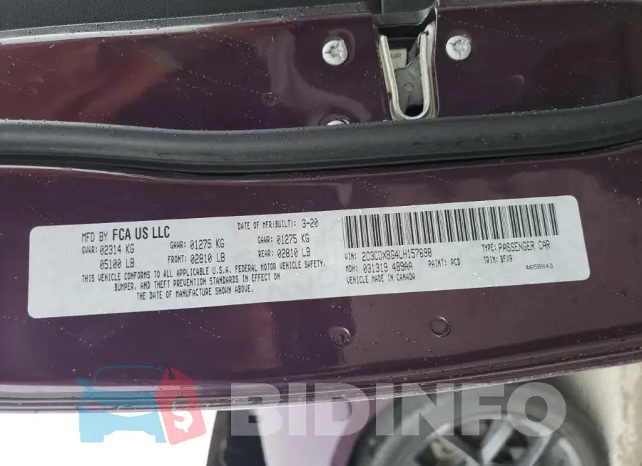 2C3CDXBG4LH157698 Photo# 12