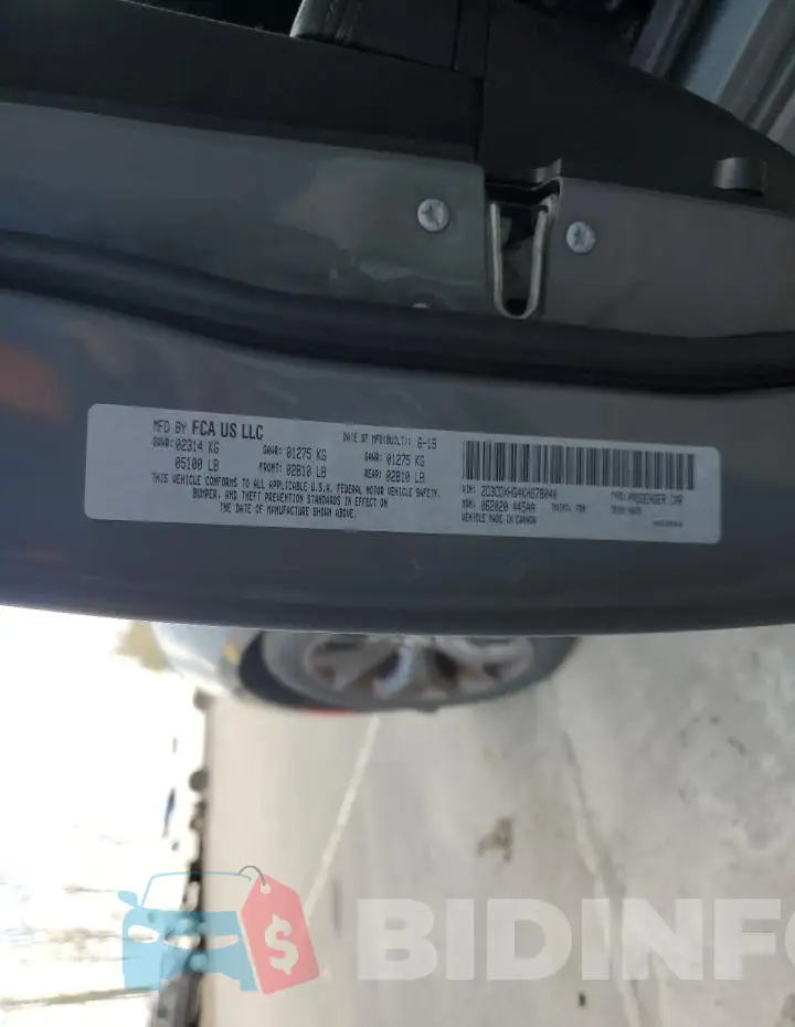 2C3CDXHG4KH678040 Photo# 12