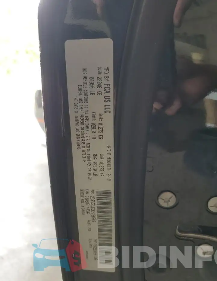 2C3CDZJG3KH736368 Photo# 12