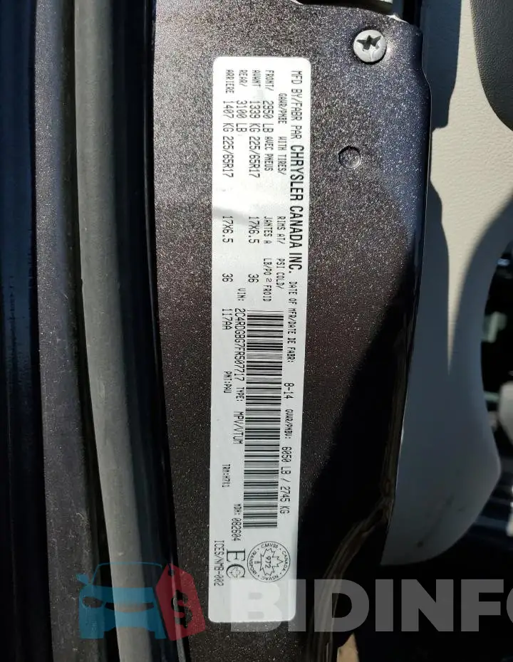 2C4RDGBG7FR507717 Photo# 12