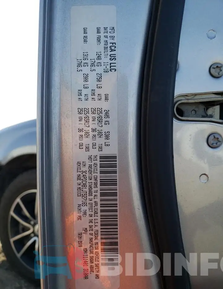 3C4PDCAB1JT527165 Photo# 12