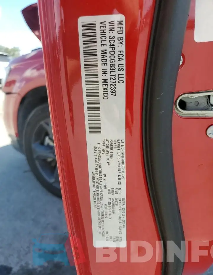 3C4PDCGB3LT272397 Photo# 12
