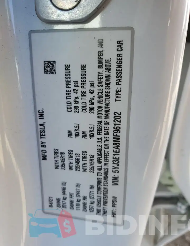 5YJ3E1EA8MF961202 Photo# 10