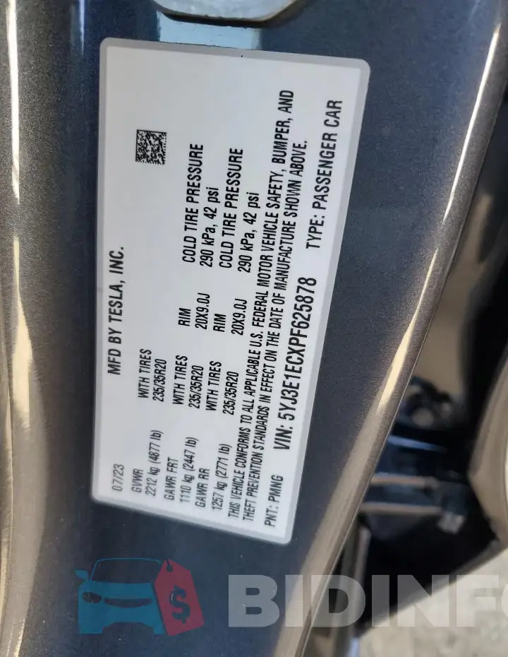 5YJ3E1ECXPF625878 Photo# 12