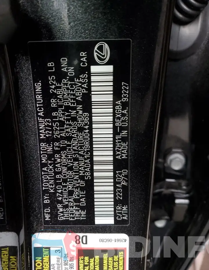 58ADA1C19RU044369 Photo# 12