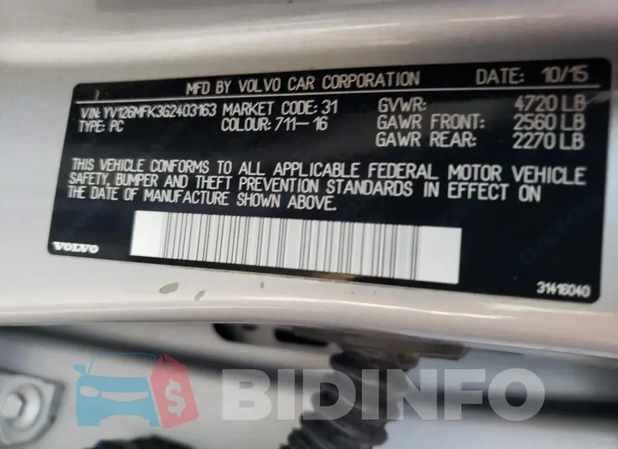 YV126MFK3G2403163 Photo# 12