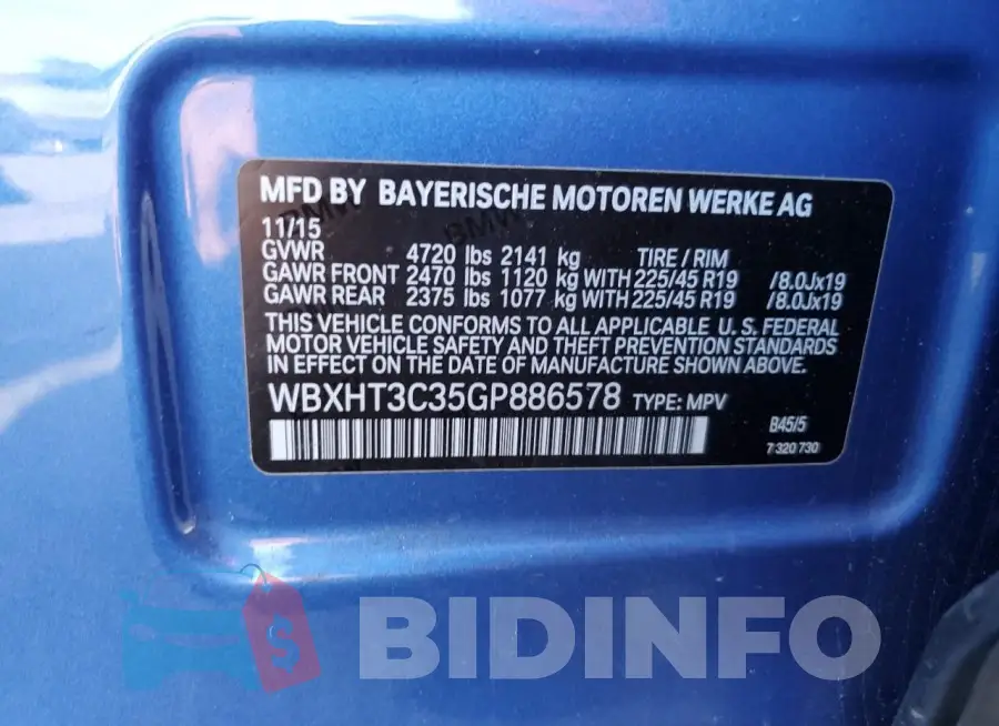 WBXHT3C35GP886578 Photo# 13