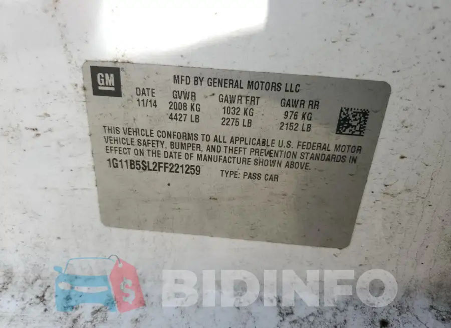 1G11B5SL2FF221259 Photo# 12
