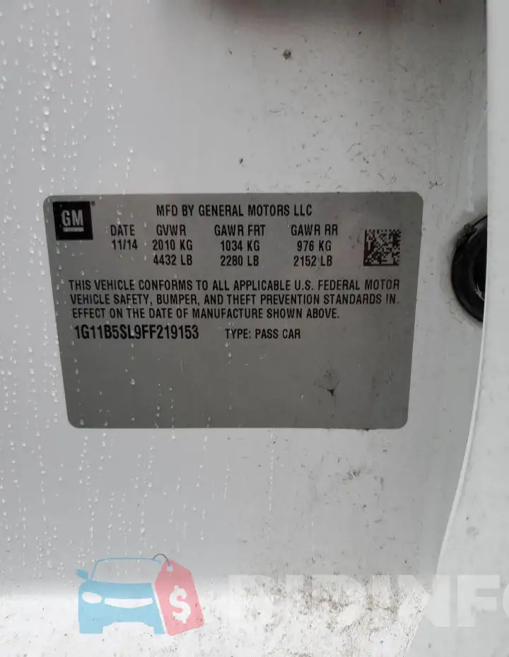 1G11B5SL9FF219153 Photo# 12