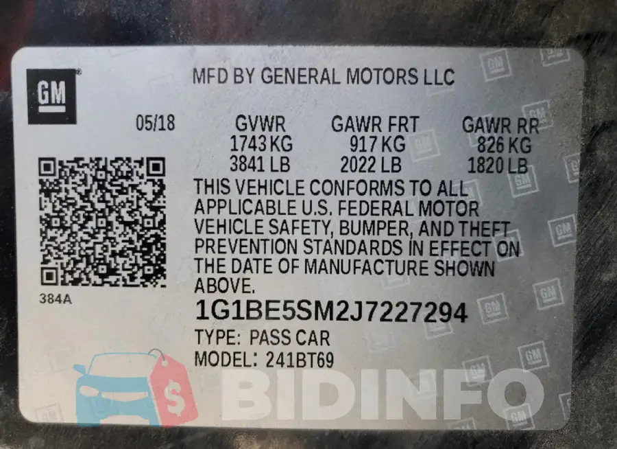 1G1BE5SM2J7227294 Photo# 13