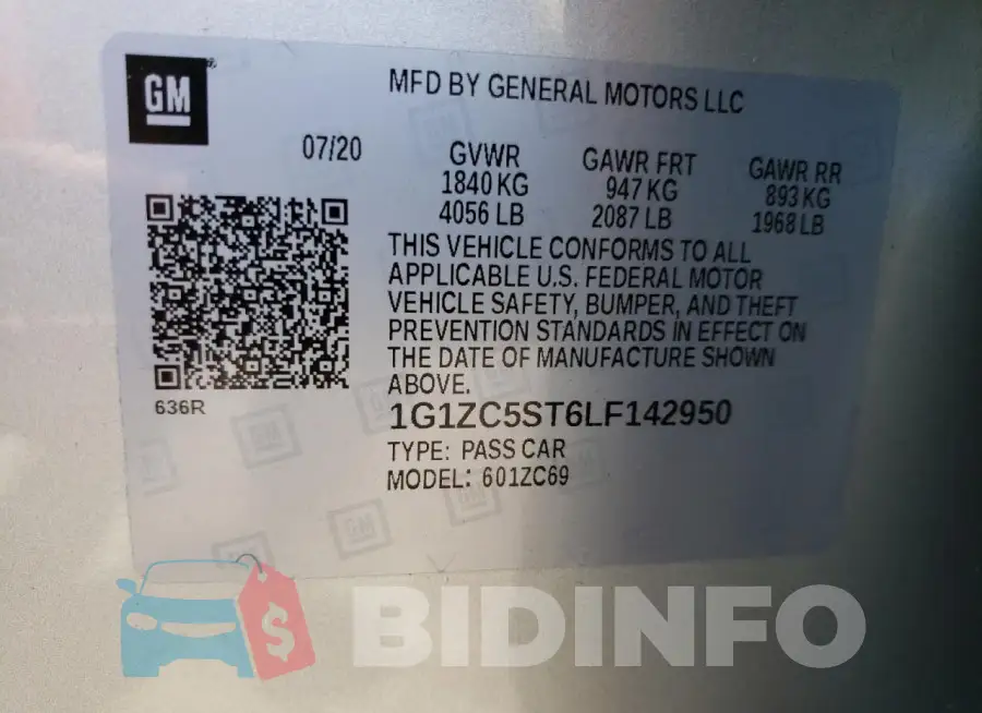 1G1ZC5ST6LF142950 Photo# 12