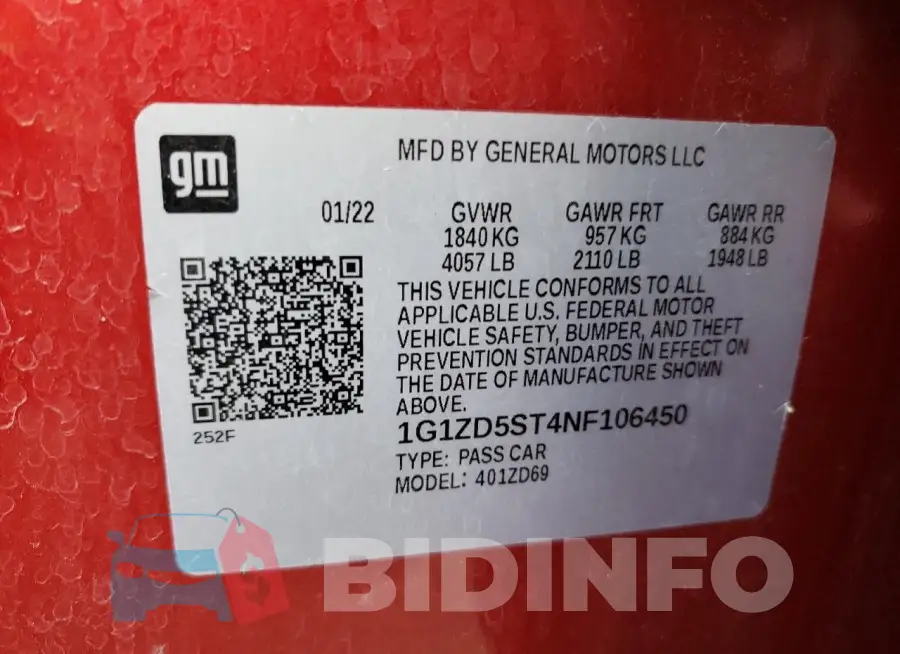1G1ZD5ST4NF106450 Photo# 13