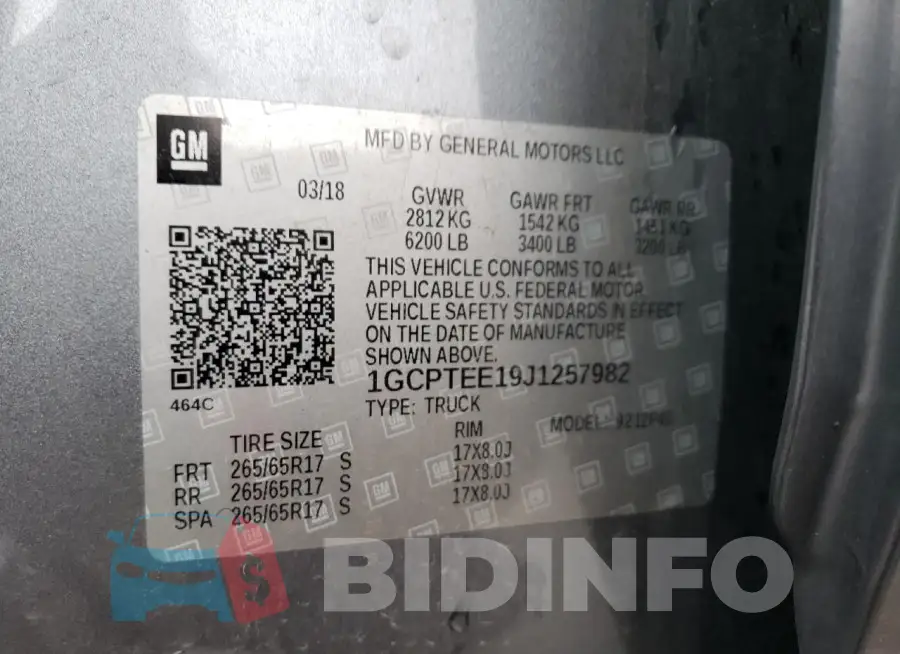 1GCPTEE19J1257982 Photo# 12