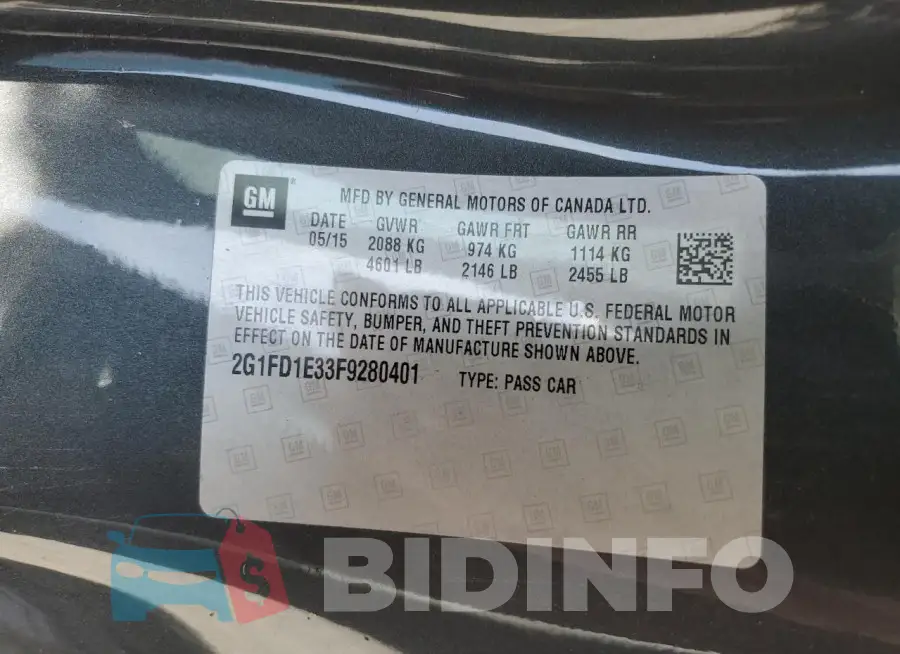 2G1FD1E33F9280401 Photo# 12