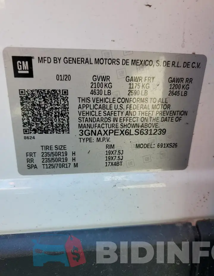 3GNAXPEX6LS631239 Photo# 12