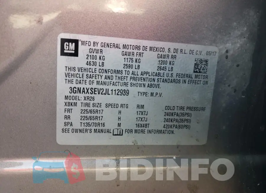 3GNAXSEV2JL112939 Photo# 12