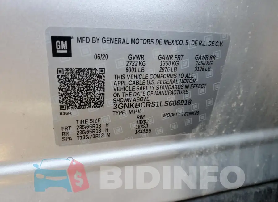 3GNKBCRS1LS686918 Photo# 13