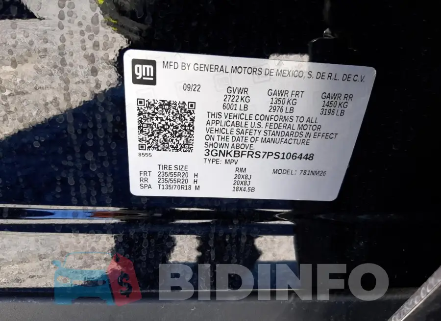 3GNKBFRS7PS106448 Photo# 13