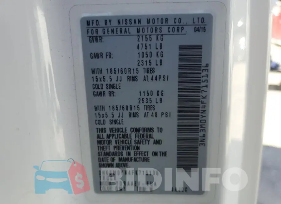 3N63M0YN4FK715136 Photo# 14