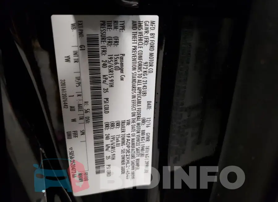 1FADP3E2XHL214549 Photo# 13