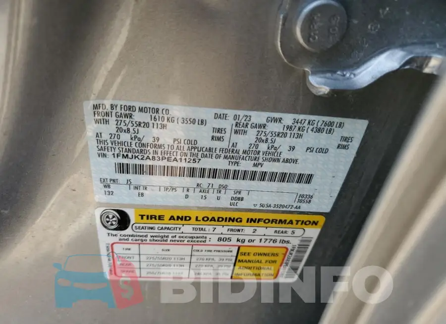 1FMJK2A83PEA11257 Photo# 14