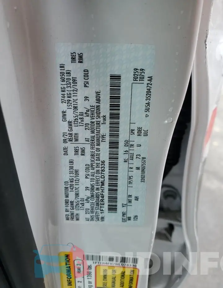 1FTER4FH7MLD78336 Photo# 13