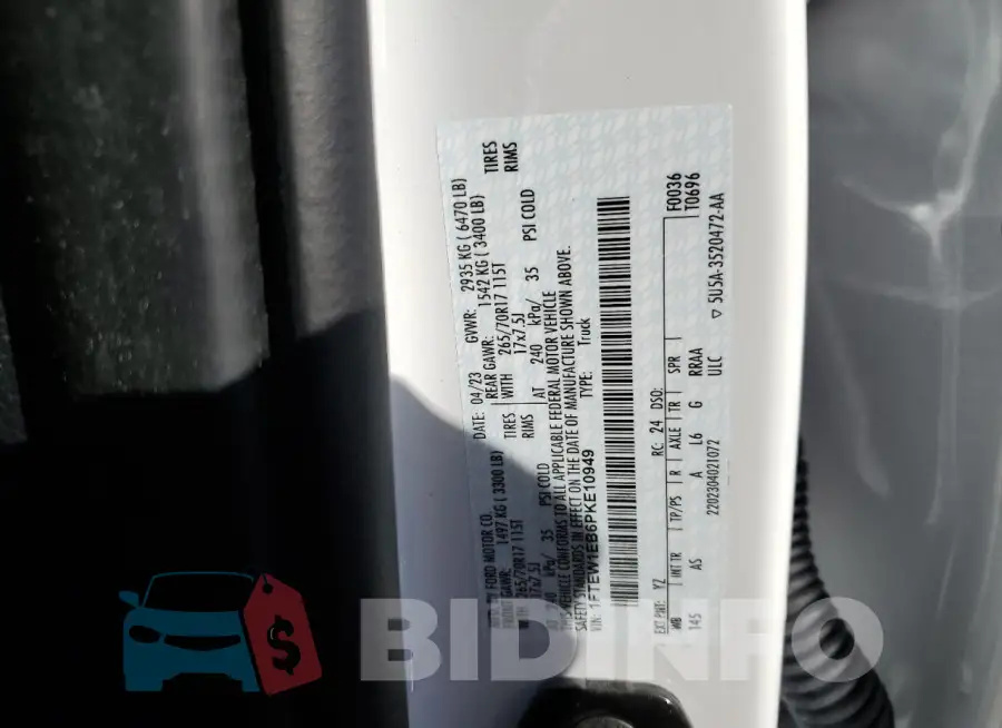 1FTEW1EB6PKE10949 Photo# 13