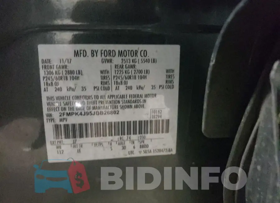 2FMPK4J95JBB26802 Photo# 13