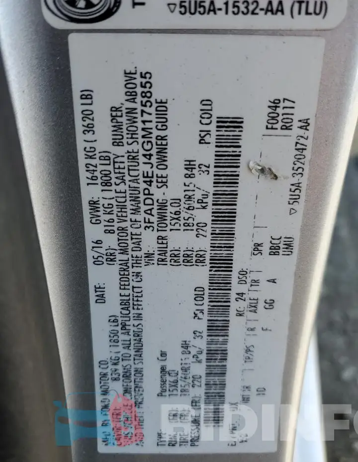 3FADP4EJ4GM175855 Photo# 12