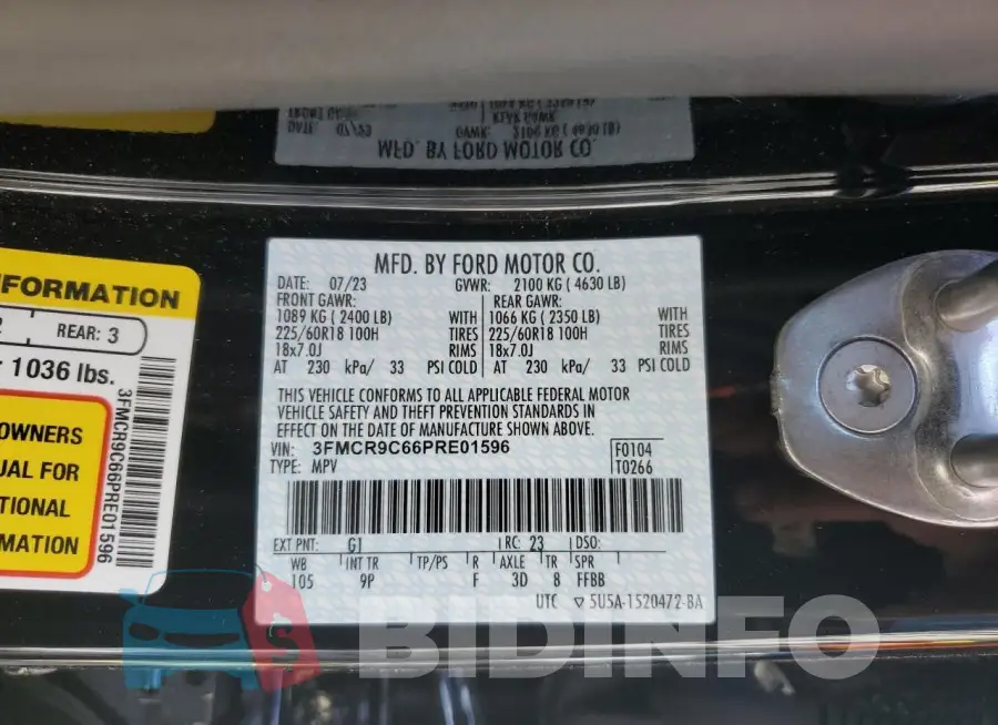 3FMCR9C66PRE01596 Photo# 14