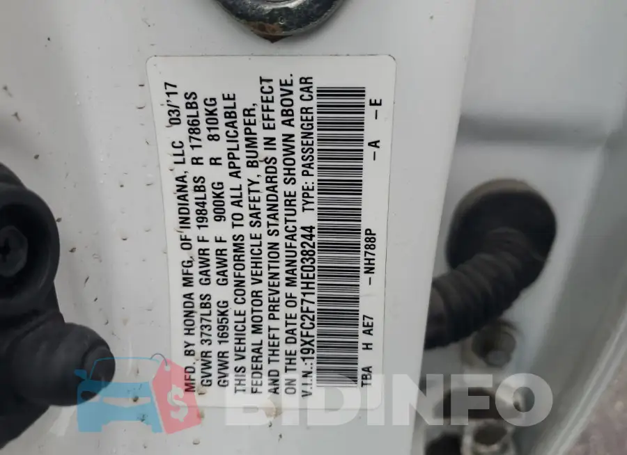 19XFC2F71HE038244 Photo# 12