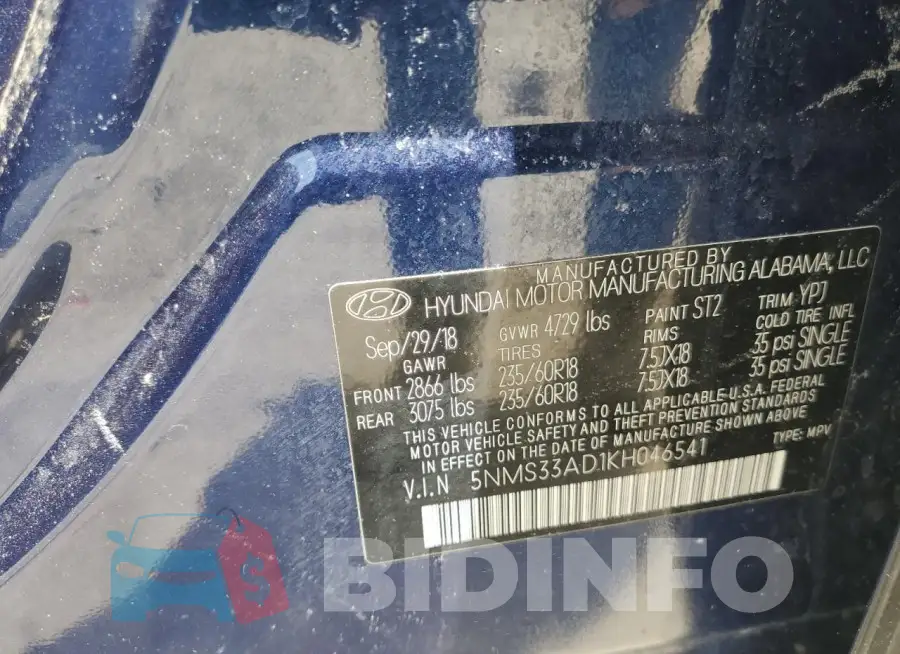 5NMS33AD1KH046541 Photo# 13