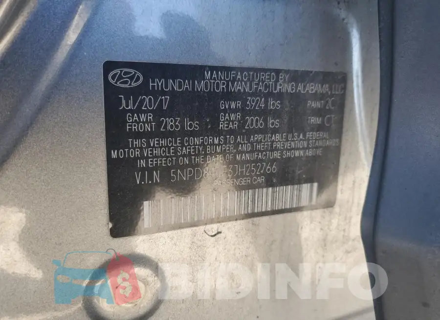 5NPD84LF3JH252766 Photo# 12