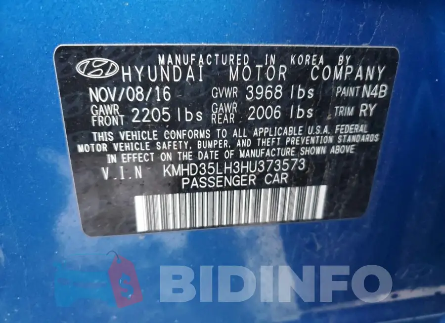 KMHD35LH3HU373573 Photo# 12