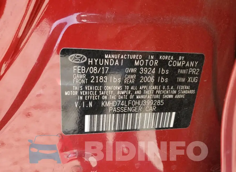 KMHD74LF0HU399285 Photo# 12