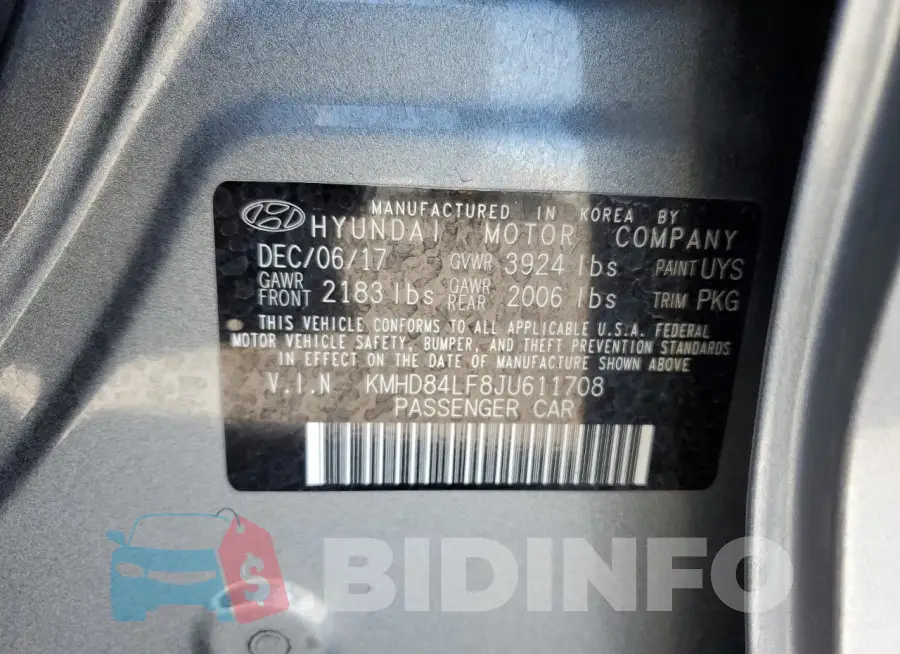 KMHD84LF8JU611708 Photo# 12