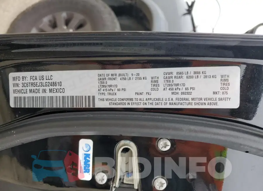 3C6TR5EJ3LG248610 Photo# 12
