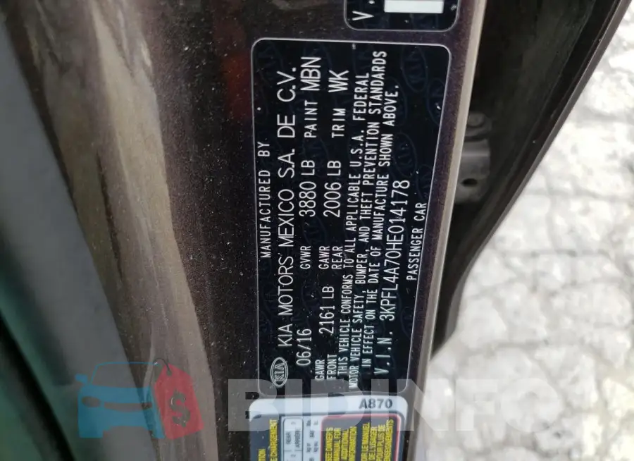 3KPFL4A70HE014178 Photo# 12