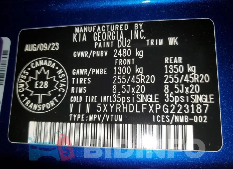 5XYRHDLFXPG223187 Photo# 13