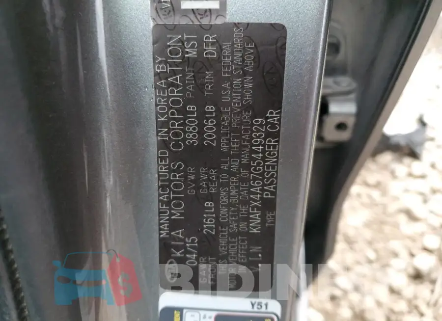 KNAFX4A67G5449329 Photo# 13
