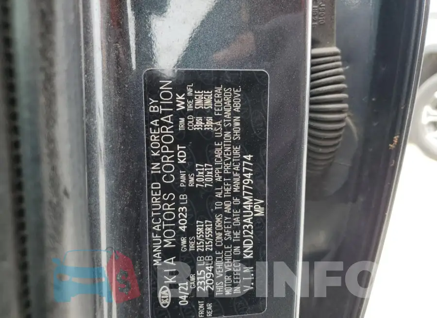 KNDJ23AU4M7794774 Photo# 13