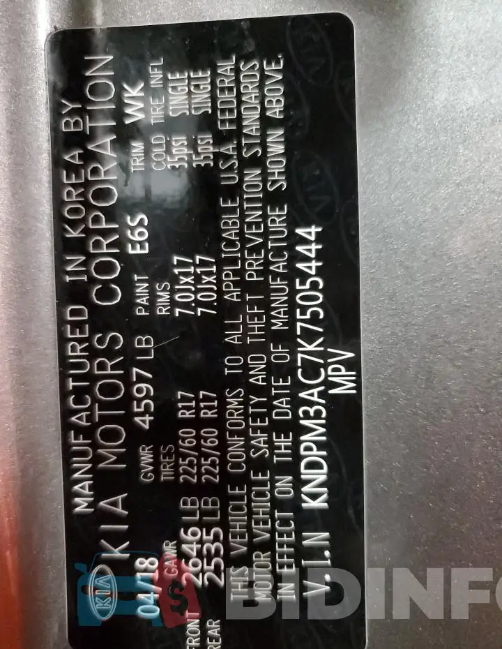 KNDPM3AC7K7505444 Photo# 13