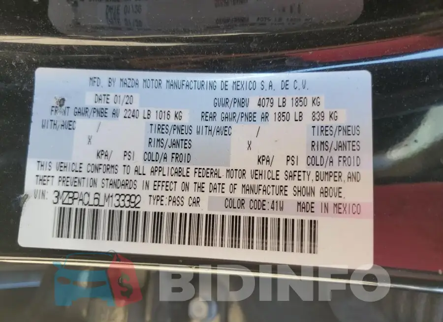 3MZBPACL6LM133392 Photo# 12