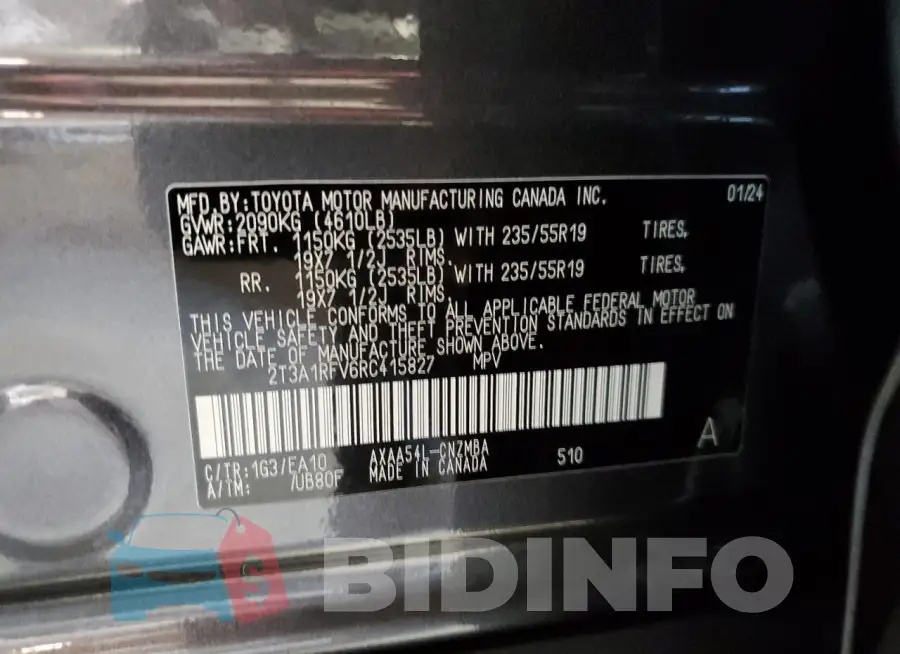 2T3A1RFV6RC415827 Photo# 12