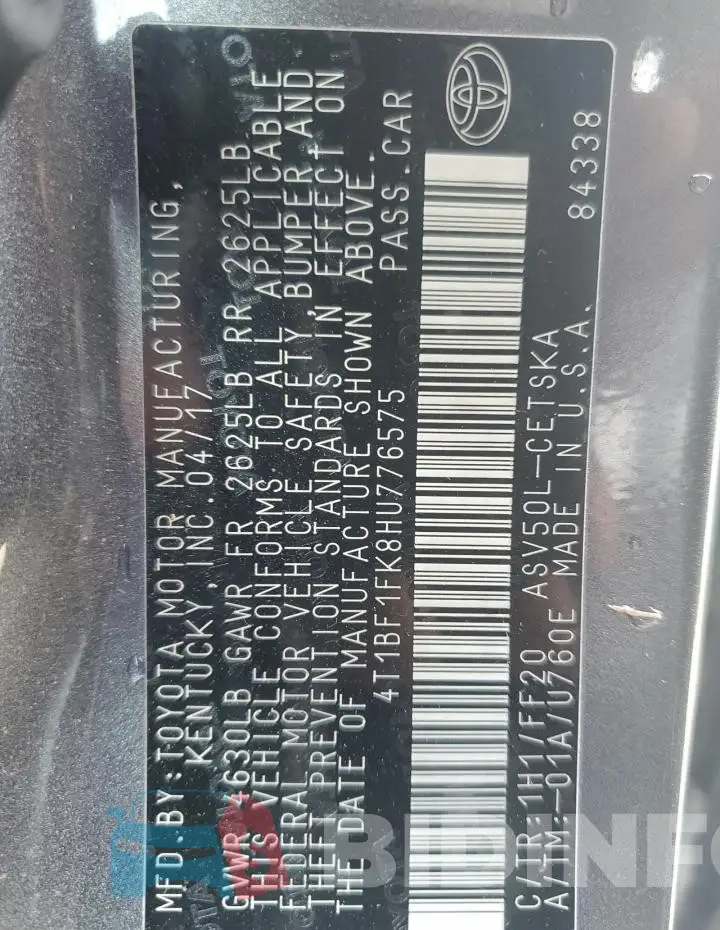 4T1BF1FK8HU776575 Photo# 13
