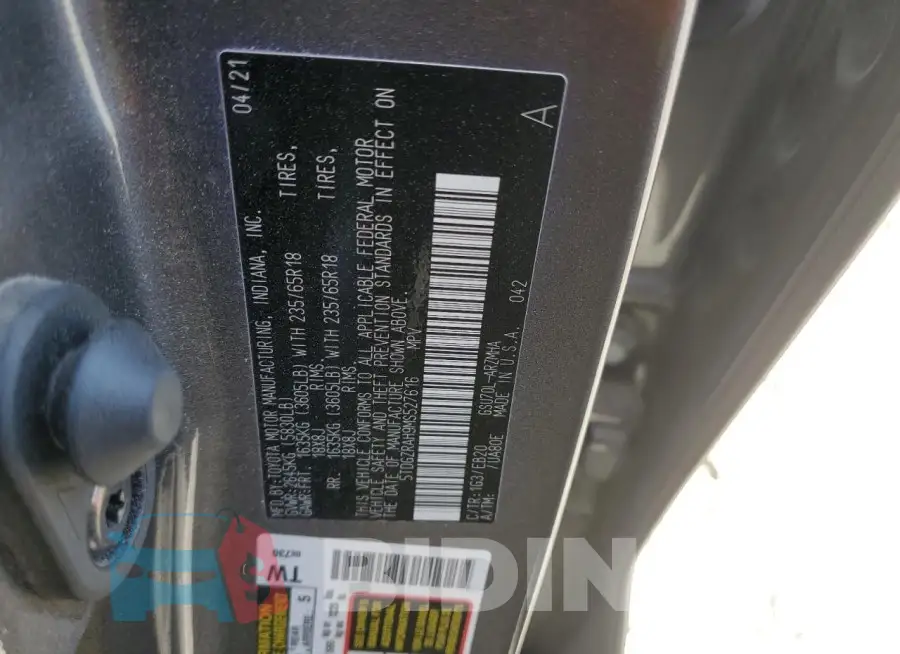 5TDGZRAH9MS527616 Photo# 13