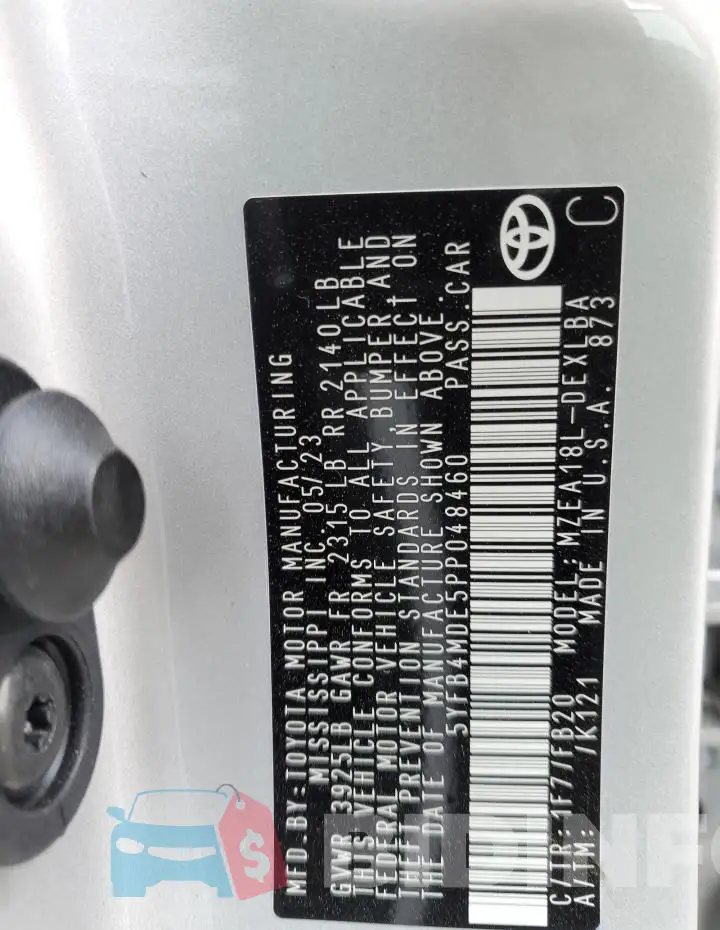 5YFB4MDE5PP048460 Photo# 13